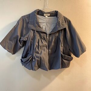Cropped grey bubble hem jacket